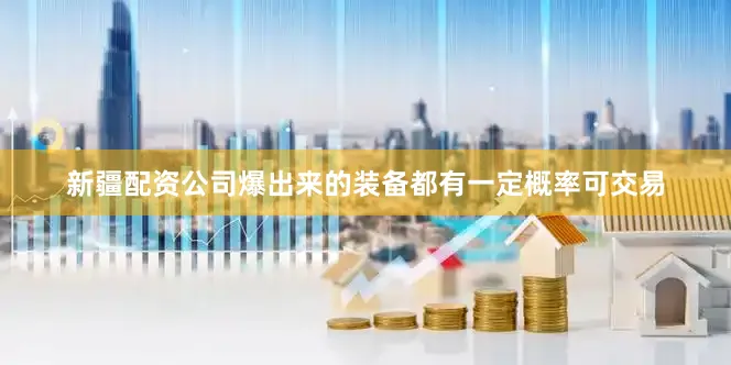 新疆配资公司爆出来的装备都有一定概率可交易